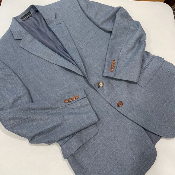 ~ Lauren Ralph Lauren 44R Men's LRL Blazer Sport Coat Blue Texture 44 R - Picture 5 of 15